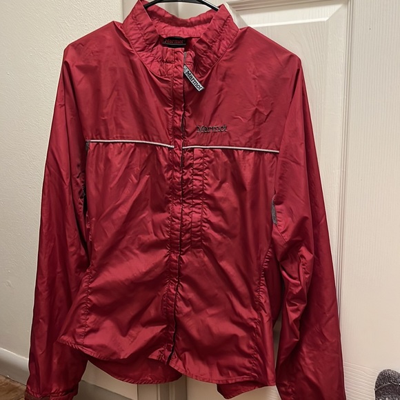 Marmot Jackets & Blazers - Marmot dark red rain jacket. Size L. Great condition, lightly used.